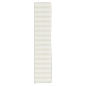 Textured noble light beige and white korte tafelloper (Voorkant)
