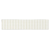 Textured noble light beige and white korte tafelloper (Horizontaal)