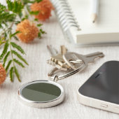 Textured Over Smooth Moss Green Sleutelhanger (Aan (Zijkant)