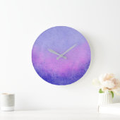 Textured Paars Ombre Grote Klok (Huis)