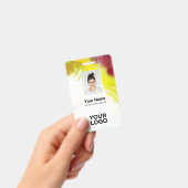 Textured Paint Employee Photo, Bar Code, Name Badge (Handheld)