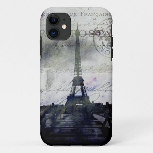 Textured Parijs in Lavendel iPhone 5 ID Hoesje (Achterkant)