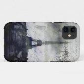 Textured Parijs in Lavendel iPhone 5 ID Hoesje (Achterkant (horizontaal))