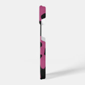  Textured pink and black camo abstract iPhone Hoesje (Linkerkant)
