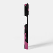  Textured pink and black camo abstract iPhone Hoesje (Rechterkant)