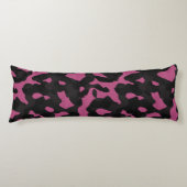  Textured pink and black camo abstract Lichaamskussen (Voorkant)