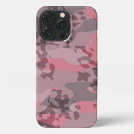 textured pink and mauve Camo abstract iPhone 13 Pro Hoesje