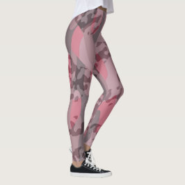 textured pink and mauve Camo abstract Leggings