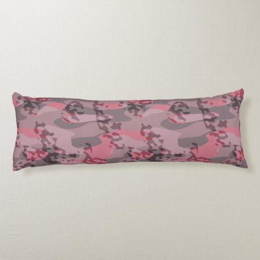 textured pink and mauve Camo abstract Lichaamskussen (Achterkant)