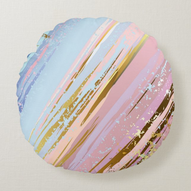 Textured Pink Background Rond Kussen (Voorkant)