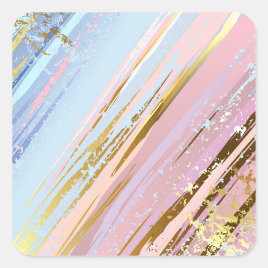 Textured Pink Background Vierkante Sticker (Voorkant)