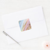 Textured Pink Background Vierkante Sticker (Envelop)