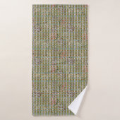 Textured Pointillism Grid Pattern Artwork Badhanddoek (Badhanddoek)