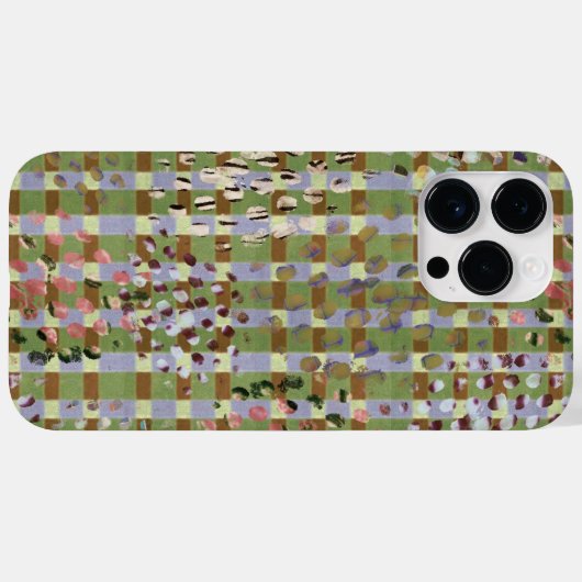 Textured Pointillism Grid Pattern Artwork Case-Mate iPhone Case (Achterkant (horizontaal))