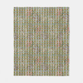 Textured Pointillism Grid Pattern Artwork Fleece Deken (Voorkant)