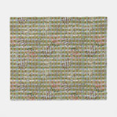 Textured Pointillism Grid Pattern Artwork Fleece Deken (Voorkant (Horizontaal))