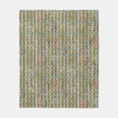 Textured Pointillism Grid Pattern Artwork Fleece Deken (Voorkant)