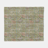 Textured Pointillism Grid Pattern Artwork Fleece Deken (Voorkant (Horizontaal))