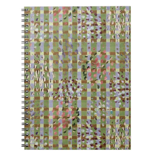Textured Pointillism Grid Pattern Artwork Notitieboek (Voorkant)
