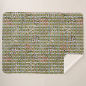 Textured Pointillism Grid Pattern Artwork Sherpa Deken (Voorkant (horizontaal))