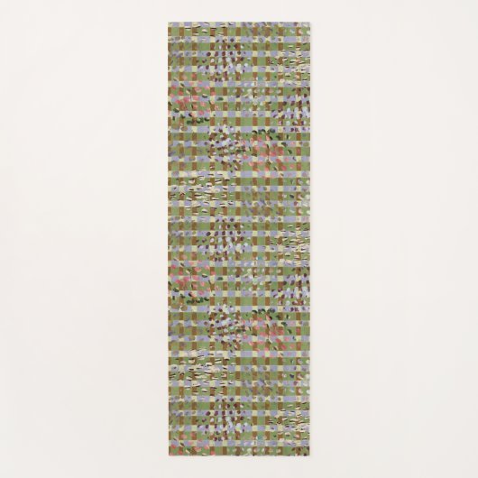 Textured Pointillism Grid Pattern Artwork Yogamat (Voorkant)