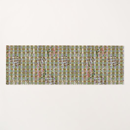 Textured Pointillism Grid Pattern Artwork Yogamat (Voorkant (horizontaal))