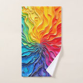 Textured Rainbow Swirl Art Bad Handdoek (Handdoek)