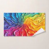 Textured Rainbow Swirl Art Bad Handdoek (Handdoek)