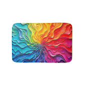 Textured Rainbow Swirl Art Badmat (Voorkant)