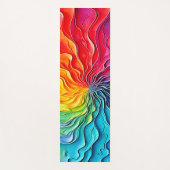 Textured Rainbow Swirl Art Yogamat (Voorkant)