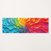Textured Rainbow Swirl Art Yogamat (Voorkant (horizontaal))