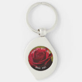 Textured Red Rose Mother’s Day Sleutelhanger (Voorkant)