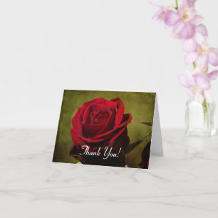 Textured Red Rose Note Card Kaart