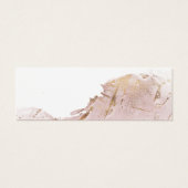 textured roos gold faux folie Wedding Website Kaar Mini Visitekaartjes (Achterkant)