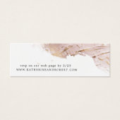textured roos gold faux folie Wedding Website Kaar Mini Visitekaartjes (Voorkant)