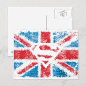 Textured S-Shield Over Flag Briefkaart (Voorkant / Achterkant)