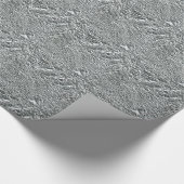 TEXTURED SILVER FOIL46 FOLIE CRINKELED SHINY BACKG CADEAUPAPIER (Hoek)