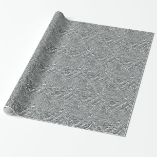 TEXTURED SILVER FOIL46 FOLIE CRINKELED SHINY BACKG CADEAUPAPIER