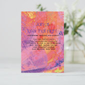 TEXTURED STARS PINK Bat Mitzvah Reception Kaart (Staand voorkant)