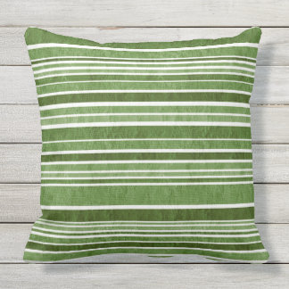 TEXTURED STRIPES IN EMERALD SHADES-Dwergkussen Buitenkussen