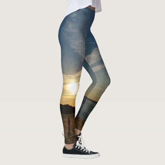 Textured Sunset door Shirley Taylor Leggings (Rechts)