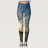 Textured Sunset door Shirley Taylor Leggings (Voorkant)