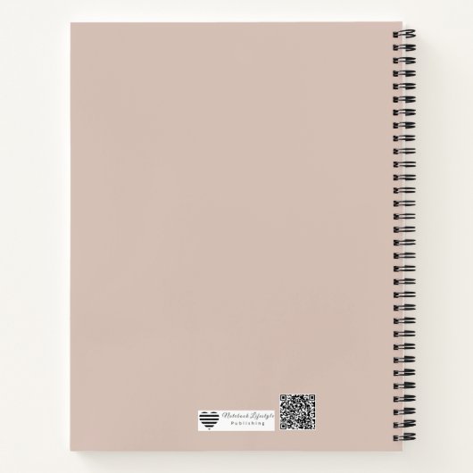 Textured Terrazzo Pattern | Mocha Mousse Elegance  Notitieboek (Achterkant)