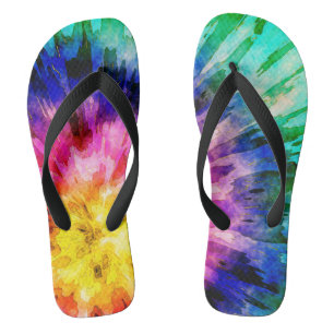 Textured Tie Dye Teenslippers