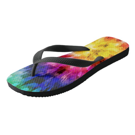 Textured Tie Dye Teenslippers (Schuin)