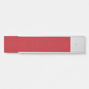 Textured Tomato Red Custom Name Bord Deurbordje