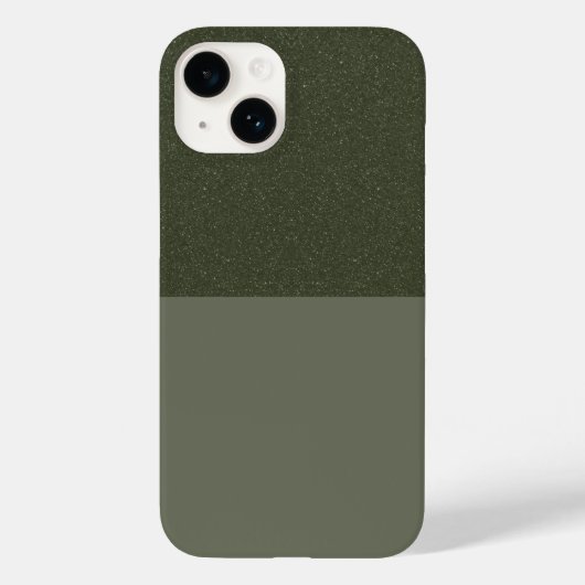 Textured Top Moss Green iPhone 14 Hoesje – Aanpass (Achterkant)