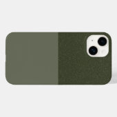 Textured Top Moss Green iPhone 14 Hoesje – Aanpass (Achterkant (horizontaal))