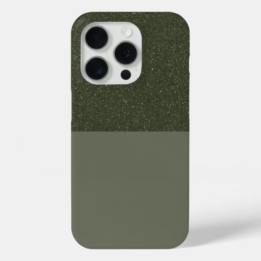 Textured Top Moss Green iPhone 15 Pro Hoesje Aange (Achterkant)