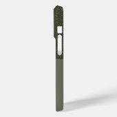 Textured Top Moss Green iPhone 15 Pro Hoesje Aange (Achterkant / Links)